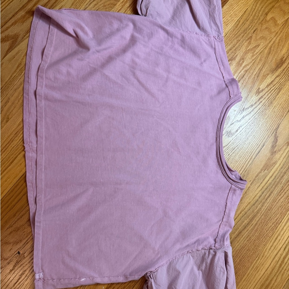 Free People Women's Pink Puff-Sleeve Top